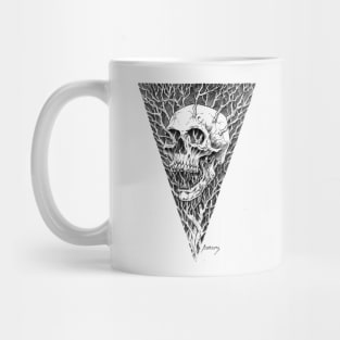 Screaming Skull Line Art Mug